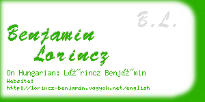 benjamin lorincz business card